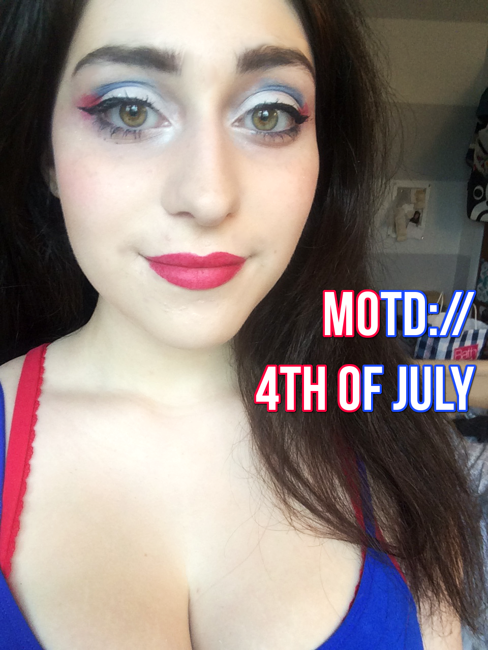 Wearable 4th of July Patriotic MOTD Makeup Look // eyelinerwingsandprettythings